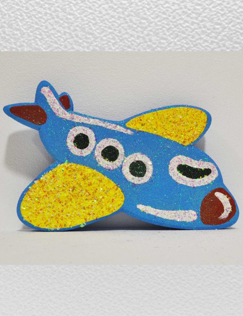 aeroplano azzurro decorazione polistirolo compleanni bambini