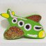 Aeroplano verde polistirolo decorazione baby party compleanni bambini