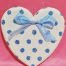 Cuore bianco pois decorazione baby party