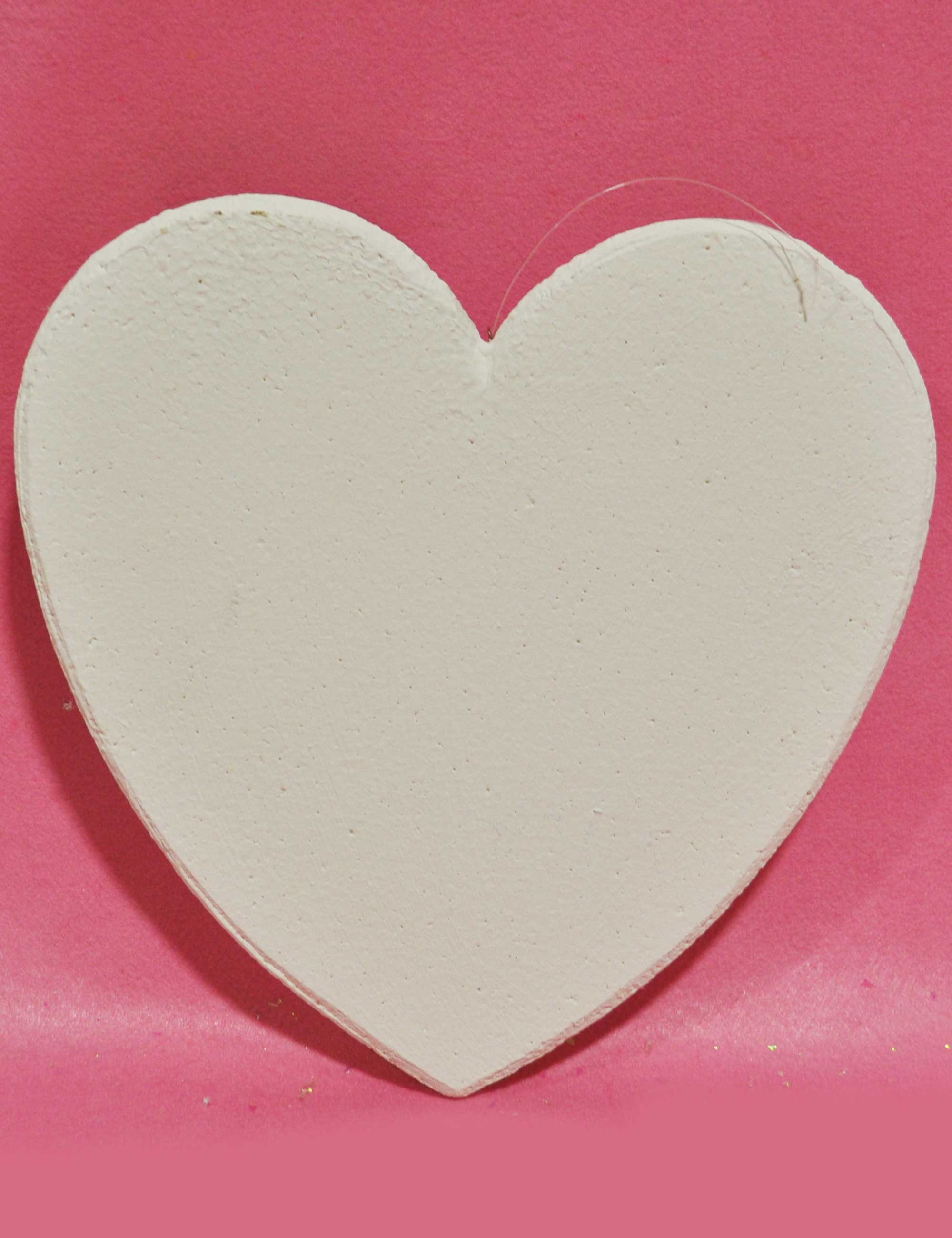 CUORE BIANCO A POIS ROSA 30CM - immagine 3
