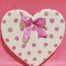 Cuore bianco pois rosa decorazione compleanni