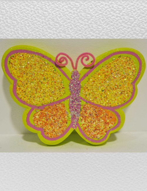 farfalla grande verde decorazione vetrine negozi primavera pasqua