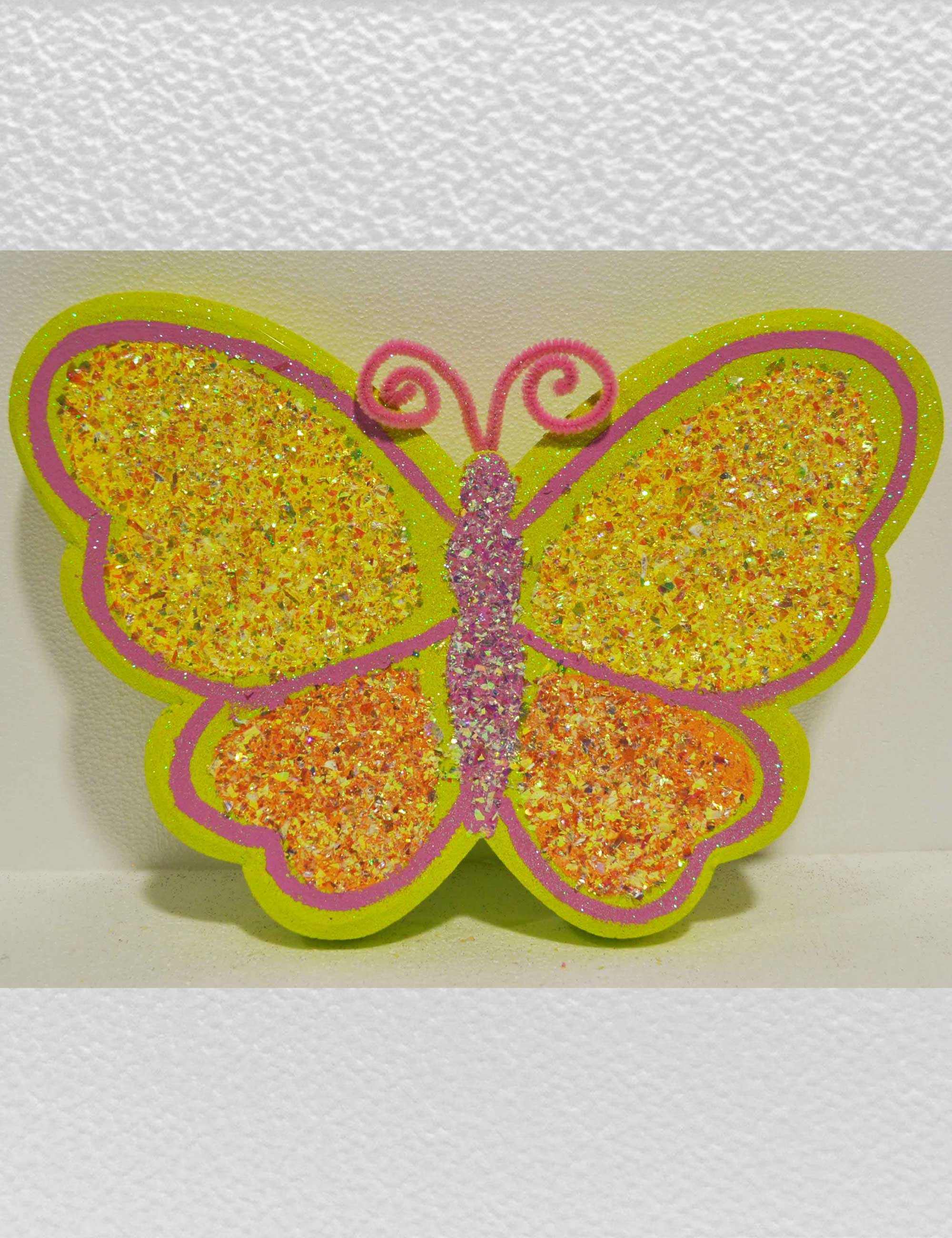 farfalla grande verde decorazione vetrine negozi primavera pasqua