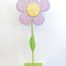 fiore viola con stelo polistirolo decorazione vetrine primavera