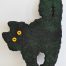 gatto nero decorazione polistirolo glitter vetrine negozi halloween