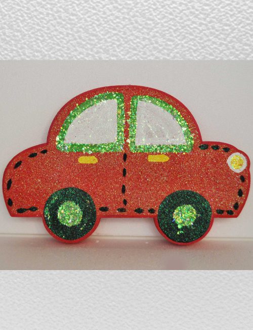 macchinina rossa decorazione addobbo feste bambini