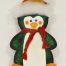 Pinguino altezza 50cm polistirolo colorato glitter decorazione vetrine Natale