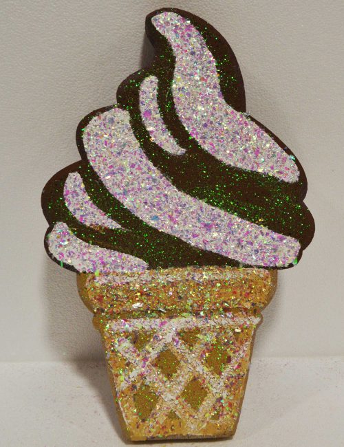 gelato marrone polistirolo decorazione periodo estivo vetrine negozi