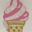 gelato rosa decorazione polistirolo glitter vetrine negozi estate